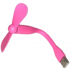 Вентилятор портативний гибкий Mini Fan USB від повербанка/ноутбука Pink