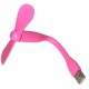 Вентилятор портативний гибкий Mini Fan USB від повербанка/ноутбука Pink