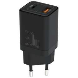 Мережевий зарядний пристрій SENTEO Z-10 2Port USB+USB-C PD3.0/QC3.0 30W Black