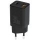 Мережевий зарядний пристрій SENTEO Z-10 2Port USB+USB-C PD3.0/QC3.0 30W Black - Фото 1