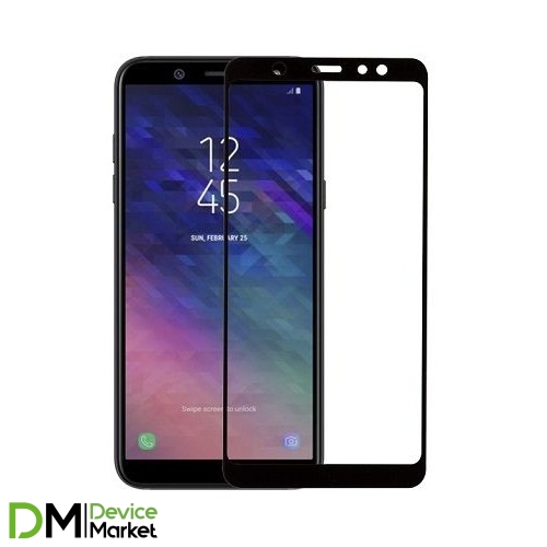 Защитное стекло для Samsung A6 Plus A605 2018 Black