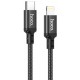 Кабель Hoco X14 Double speed PD Type-C to Lightning 3A 1m Black - Фото 1