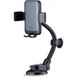 Автомобільний тримач HOCO H27 Rock push-type car holder (center console) Black Gray
