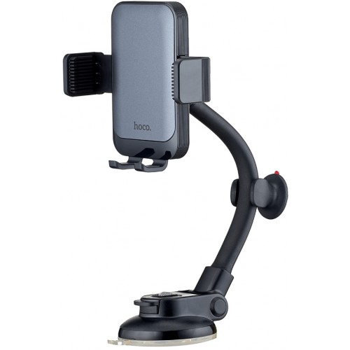 Автомобільний тримач HOCO H27 Rock push-type car holder (center console) Black Gray