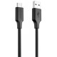 Кабель Proove Striped Silicone USB to Type-C 1m Black (CCSS60001201) - Фото 1
