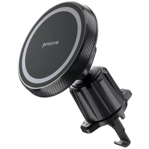 Автомобильный держатель Proove Carbon Magnetic Air Outlet Car Mount Magnetic Ring Black (CHCM00000001)