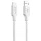 Кабель Proove Striped Silicone USB to Type-C 1m White (CCSS60001202) - Фото 1
