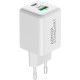 Сетевое зарядное устройство ArmorStandart AR372 45W GaN Type-C + USB White (ARM77550) - Фото 1