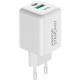 Мережевий зарядний пристрій ArmorStandart AR371 30W GaN Type-C + USB White (ARM77549) - Фото 1
