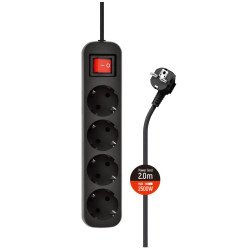 Фильтр питания СolorWay 4 розетки 2м Black (CW-PSEA42BK)
