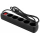 Фильтр питания СolorWay 5 розеток 2м Black (CW-PSEA52BK) - Фото 1