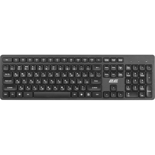 Клавиатура 2E KS260 WL EN/UKR Black (2E-KS260WB)