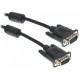 Кабель Maxxter VGA-VGA (M/M) HD15M/HD15M 3+9C с 2-мя фер. кольцями 1,8 м Black (V-PVGA-6) - Фото 1