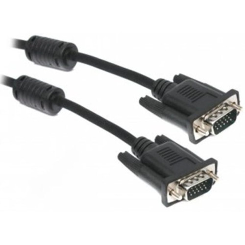 Кабель Maxxter VGA-VGA (M/M) HD15M/HD15M 3+9C с 2-мя фер. кольцями 1,8 м Black (V-PVGA-6)