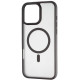 Чехол Silicone Matte Case with MagSafe для iPhone 16 Pro Max Black - Фото 1