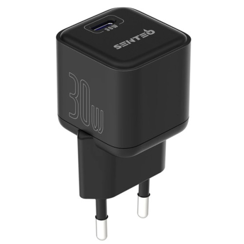Сетевое зарядное устройство SENTEO Z-09 1Port USB-C PD 30W Black