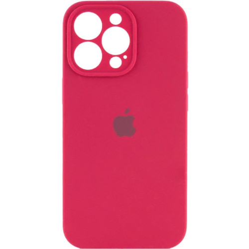 Чехол Silicone Case Full Camera для iPhone 16 Pro Max Rose Red