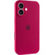 Чохол Silicone Case Full Camera для iPhone 16 Rose Red - Фото 1