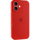 Чехол Silicone Case Full Camera для iPhone 16 Red - Фото 1