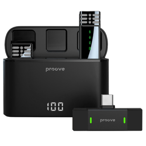 Микрофон петличный беспроводной Proove Proove Record Type-C Black (PMRC00010202)
