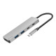 USB HUB Proove Iron Link 5 in 1 (2*Type-C + 2*USB3.0 + HDMI) Silver (HBIL00222024) - Фото 1