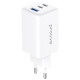 Сетевое зарядное устройство Proove Pocket GaN 65W (2Type-C + USB) White (WCPG65121202)