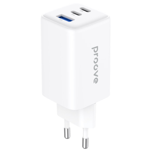Сетевое зарядное устройство Proove Pocket GaN 65W (2Type-C + USB) White (WCPG65121202)