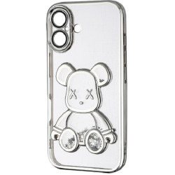 Чехол Shining Bear Case Protected Camera для iPhone 16 Silver