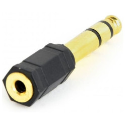 Адаптер Cablexpert 6.35 мм - 3.5 мм (M/F), черный (A-6.35M-3.5F)