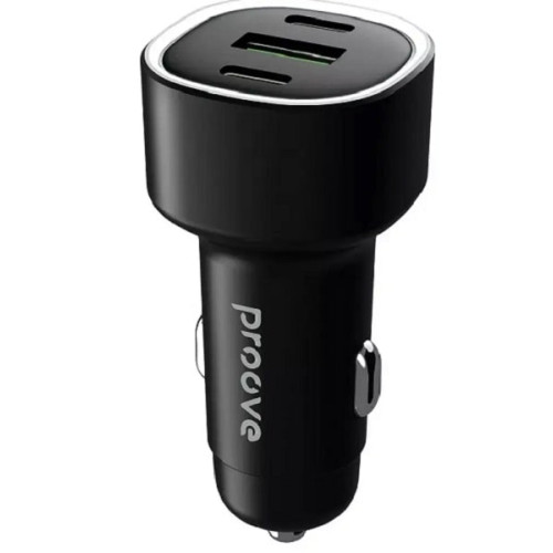 Автомобильное зарядное устройство Proove Flash 60W (2Type-C + USB) Black (CCFL60111201)