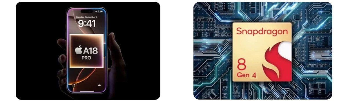 Процесори Apple A18 Pro та Qualcomm Snapdragon 8 Gen 4