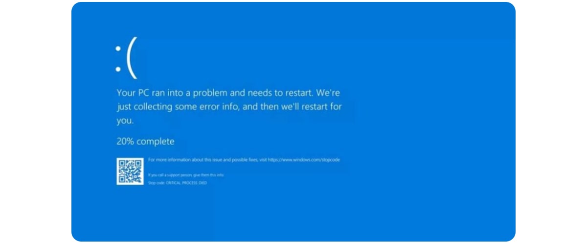 Синій екран Windows