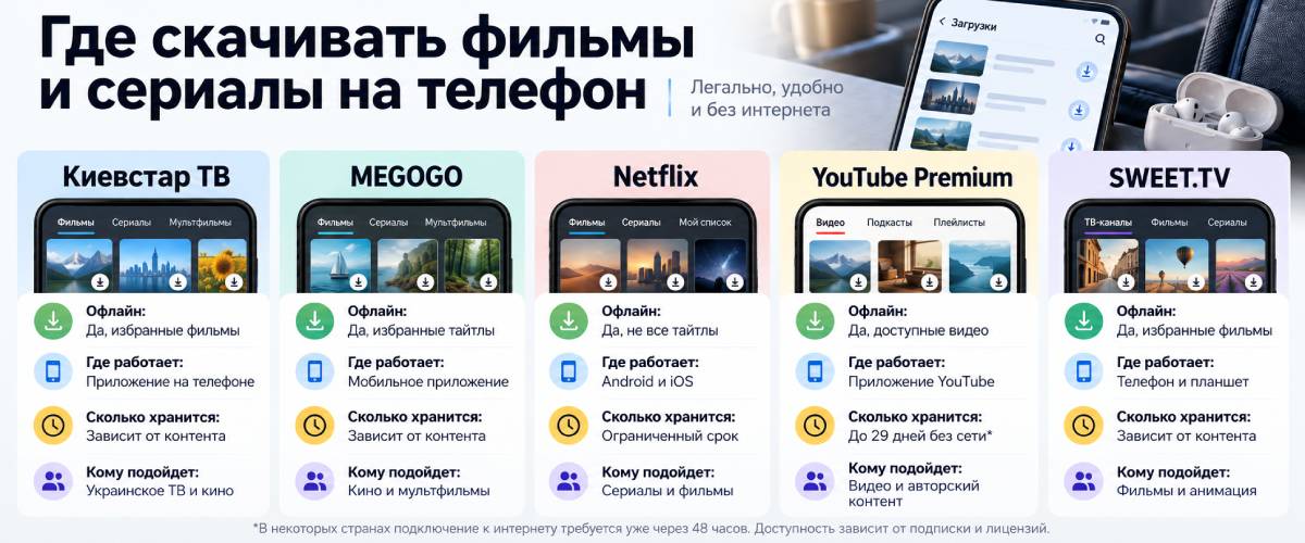 Где скачивать фильмы для просмотра офлайн