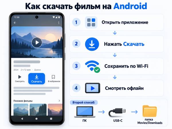 Как скачать фильм на Android