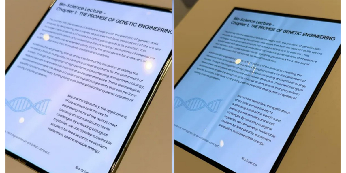 Samsung показала ідеальний гнучкий дисплей без складки для iPhone Fold