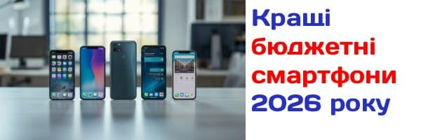 Кращі бюджетні смартфони 2026 року: як обрати і не переплатити