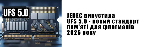 JEDEC выпустила UFS 5.0 - новый стандарт памяти для флагманов 2026 года