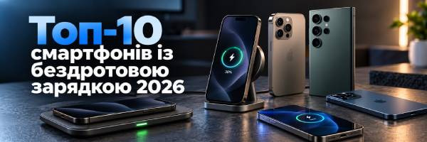 Топ-10 смартфонів 2026 року з бездротовою зарядкою
